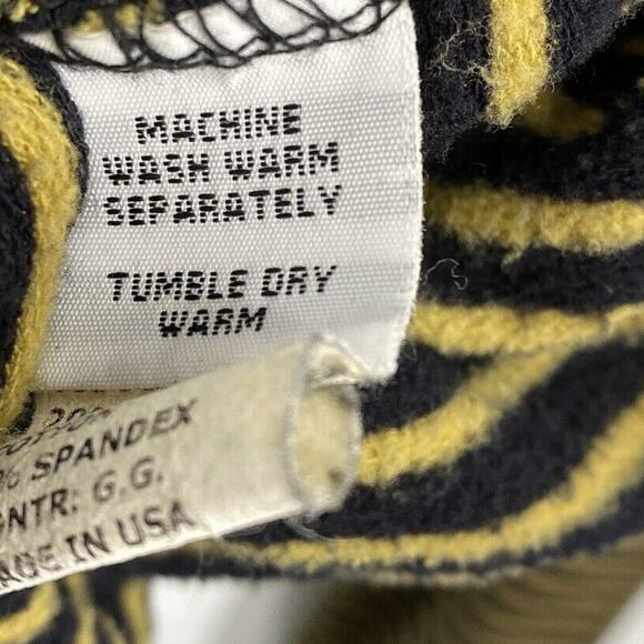 Cut Loose Top Women Size XL Gold Black Striped Long Sleeve Pullover - Picture 7 of 8